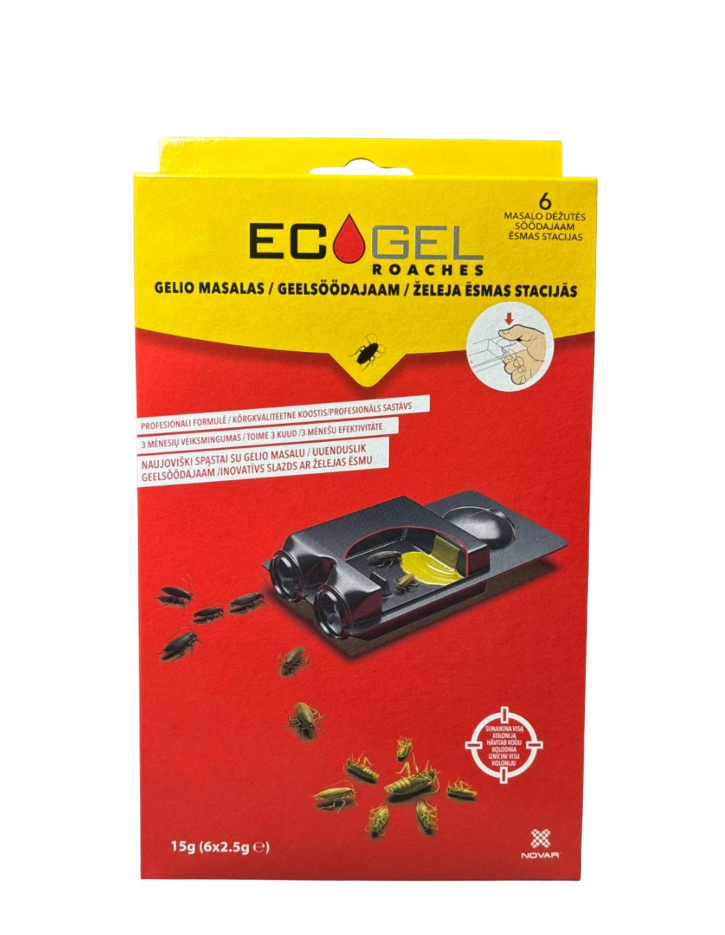 ECOGEL®cockroach control product, bait stations, 6 pcs.