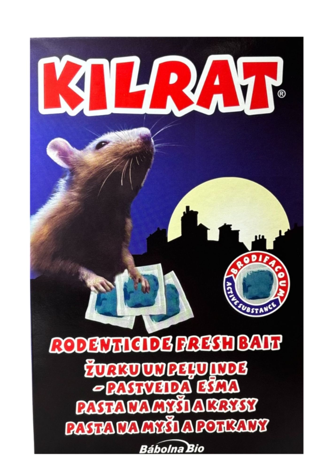 KILRAT®fresh bait rodenticide for eliminating mice and rats, 150 g