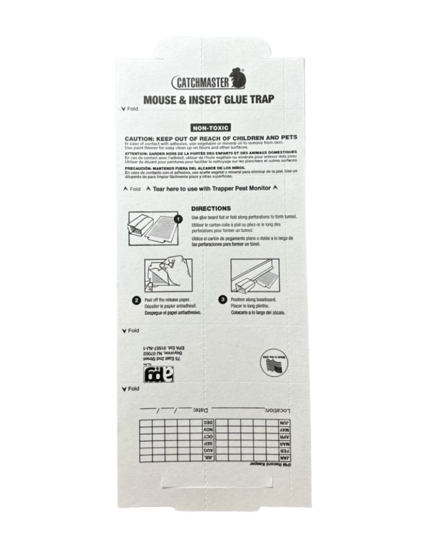 CATCHMASTER®peļu līmes slazds, 24x10 cm