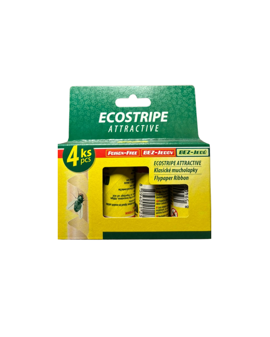 ECOSTRIPE ATTRACTIVE mušpapīrs, 4 gab.