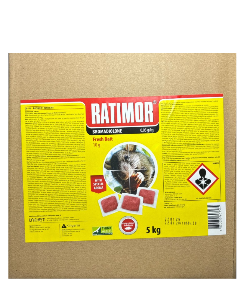 Ratimor pastveida ēsma grauzēju apkarošanai, 5 kg