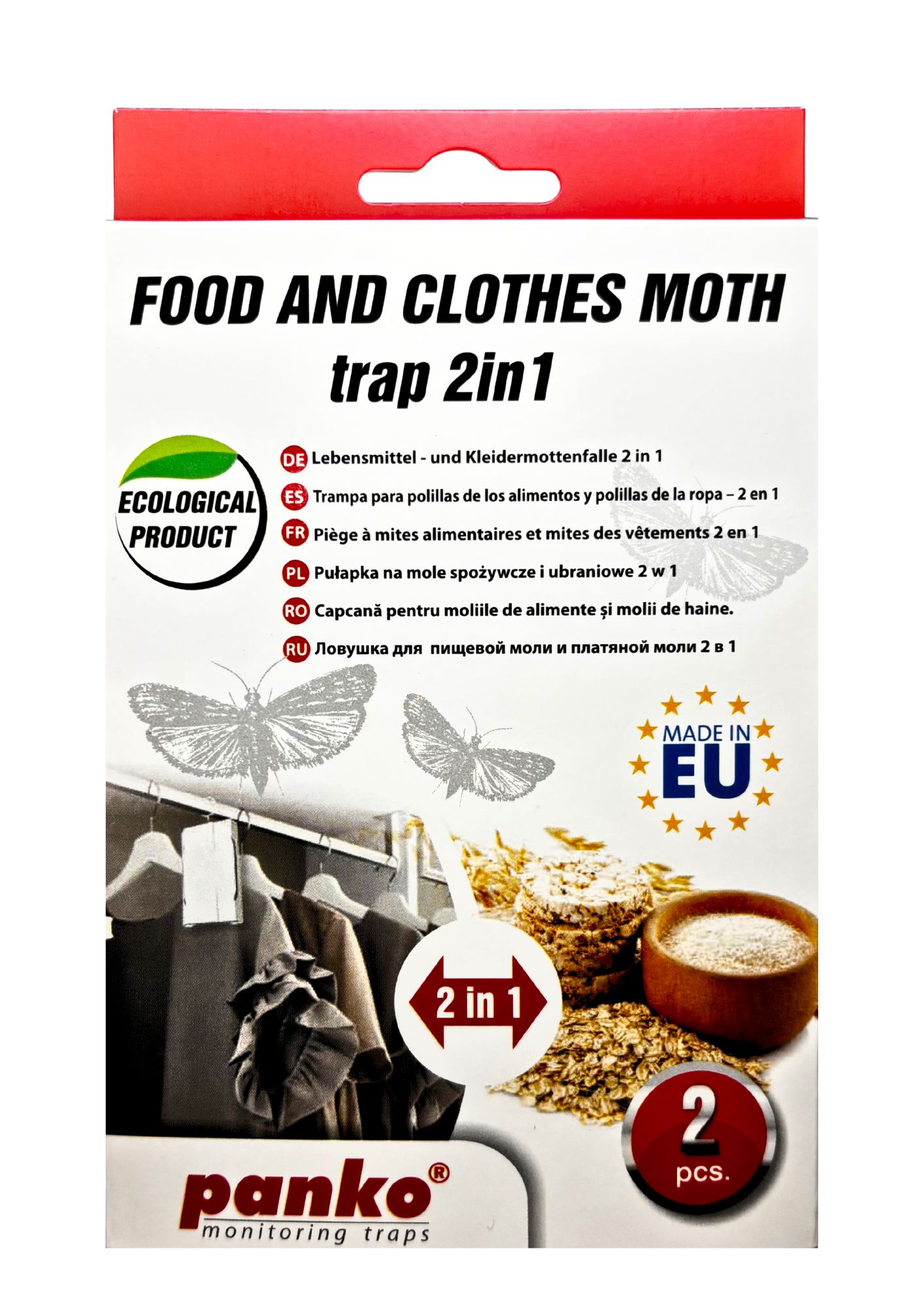 PANKO food and clothes moth trap 2 in 1, 2 pcs.